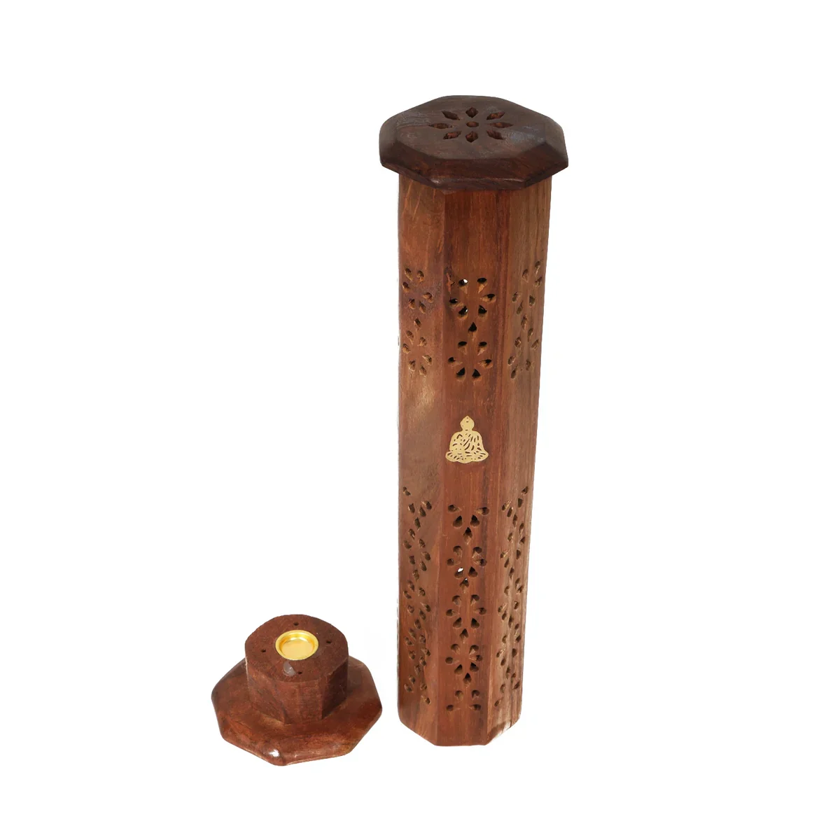 Agarbathi Stand - 12 x 3 Inches | Wooden Incense Holder/ Tower Shape Agarbatti Holder for Pooja - Image 4