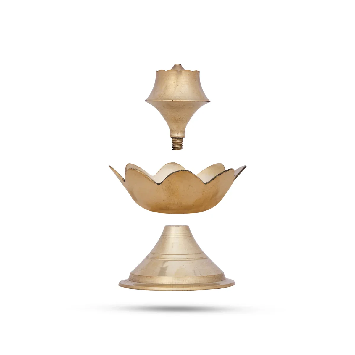 Agarbathi Stand - 2.5 x 2.5 Inches | Lotus Design Brass Incense Holder for Pooja/ 50 Gms Approx - Image 3