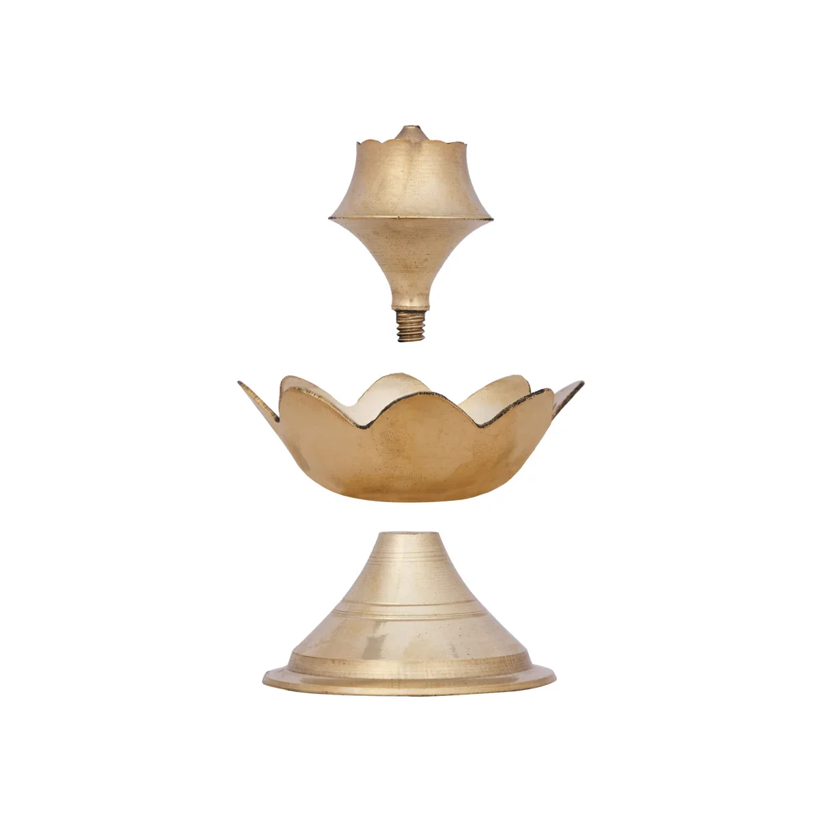Agarbathi Stand - 2 x 2.5 Inches | Lotus Design Brass Incense Holder for Pooja/ 60 Gms Approx - Image 3