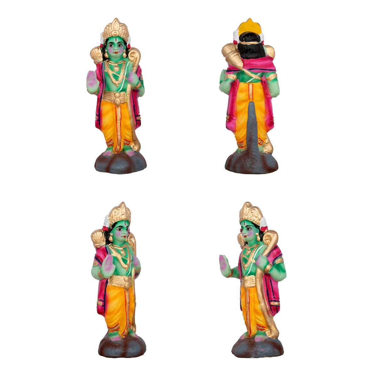 Ahalya Moksham Clay Golu Bommai Set - 9 x 3.5 Inches | Giri Golu Doll/ Navaratri Golu Bomma/Gombe/Bommai - Image 3