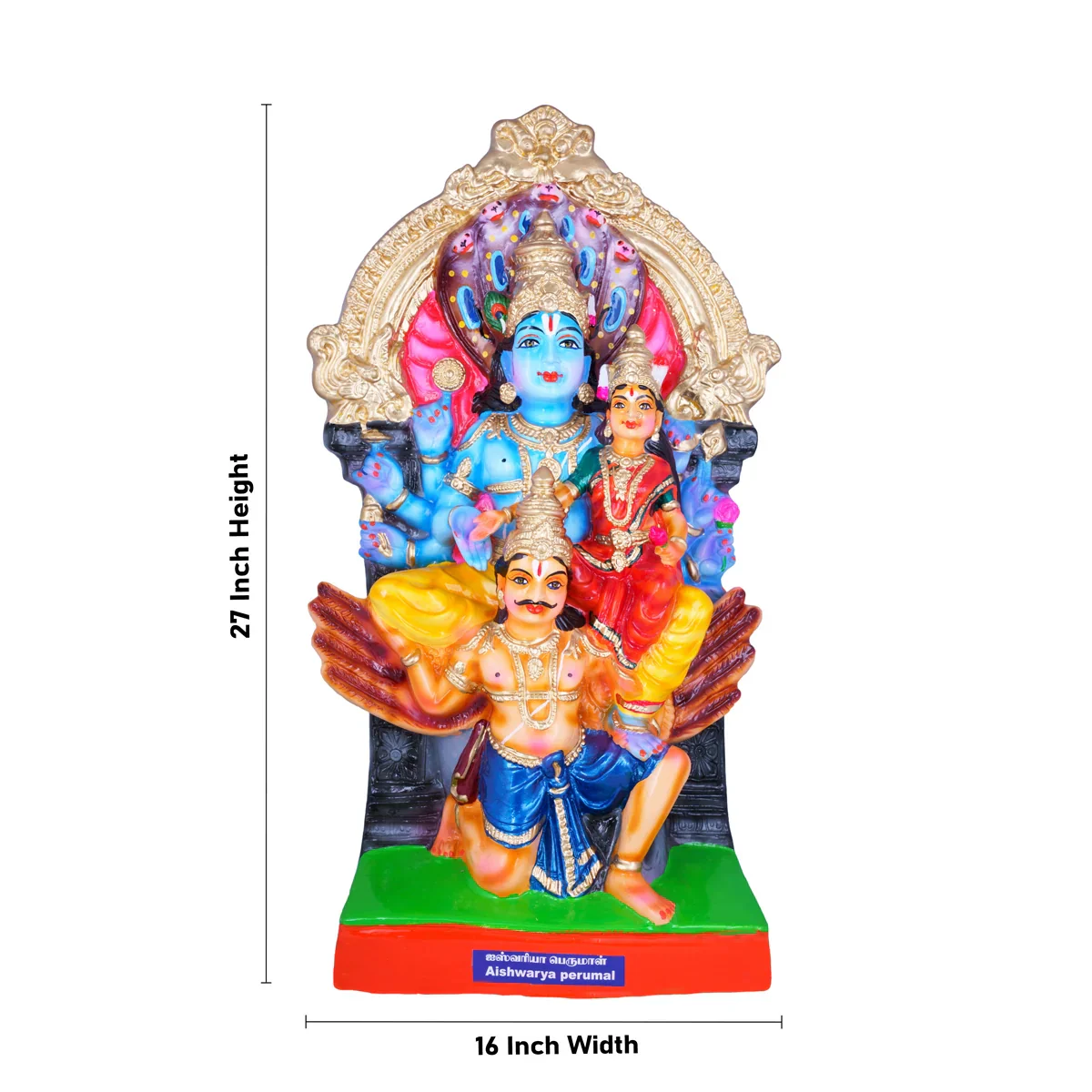 Aishwarya Perumal Paper Mache Golu Bommai - 27 x 16 Inches | Giri Golu Doll/ Navaratri Golu Bomma/Gombe/Bommai - Image 5