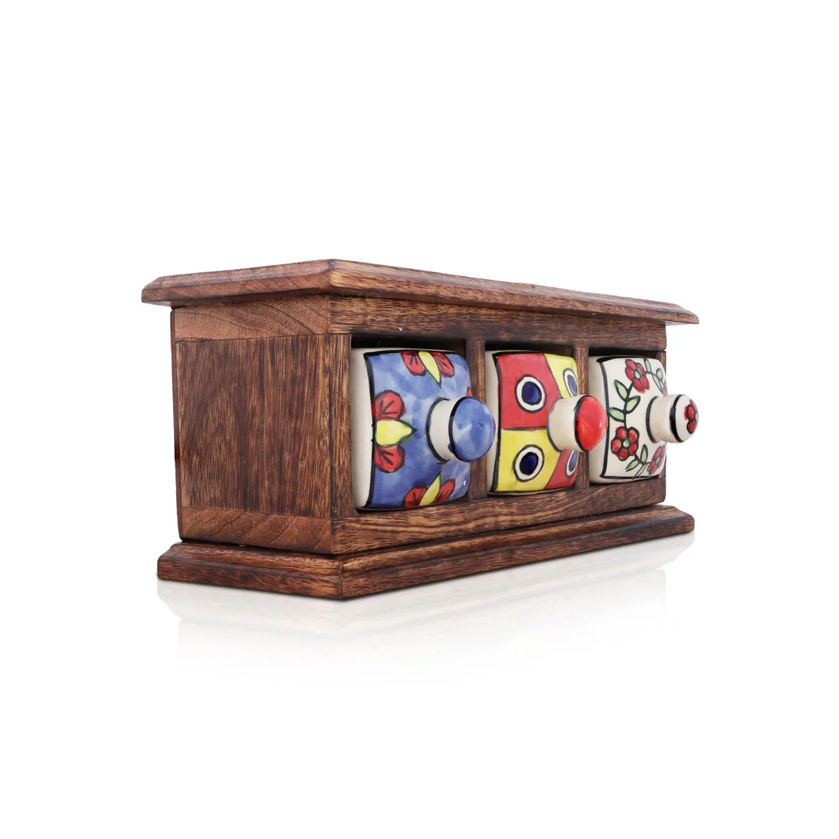 Almirah with 3 Drawer | Mini Wooden Box/ Storage Box for Home - Image 3