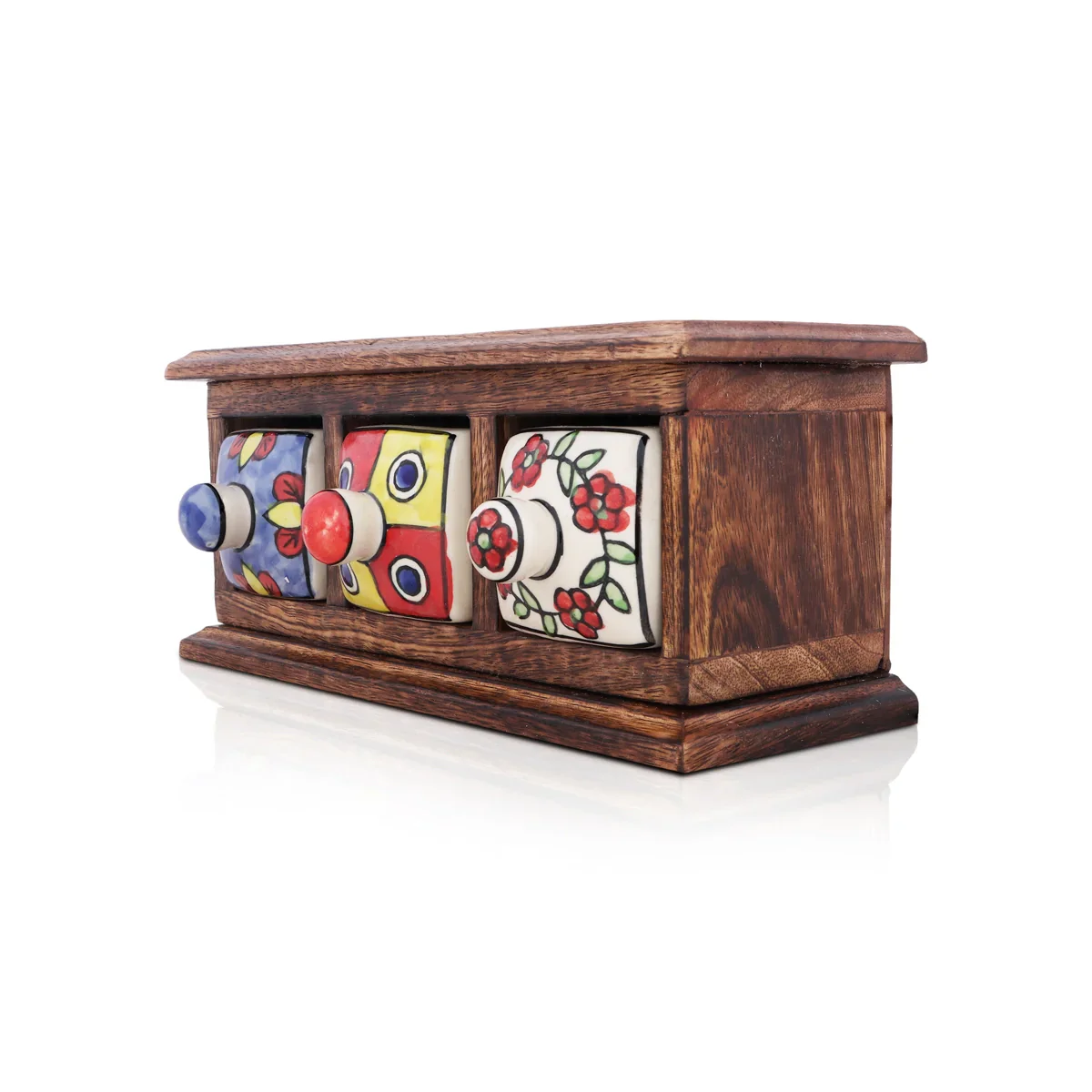Almirah with 3 Drawer | Mini Wooden Box/ Storage Box for Home - Image 4