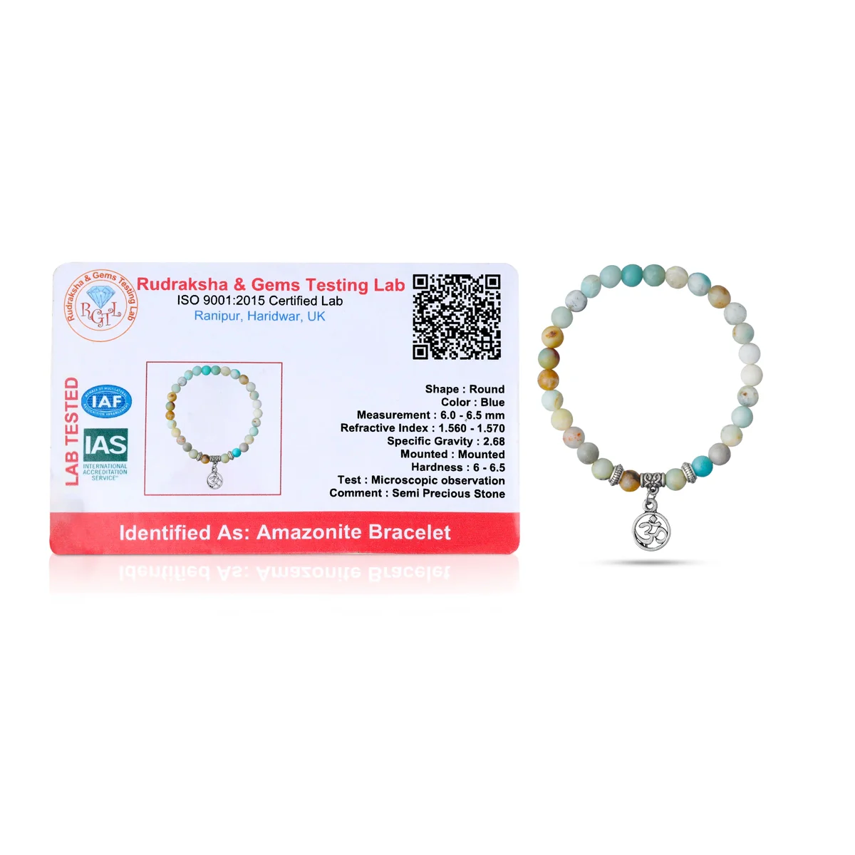 Amazonite Bracelet - 2.5 Inches | Amazonite Gemstone Bracelet/ Crystal Jewellery for Men & Women - Image 3
