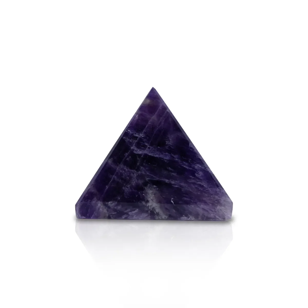 Amethyst Pyramid - 1 X 1.25 Inches | Natural Stone Pyramid/ Crystal For Vastu Balance, Feng Shui Energy & Home Pooja