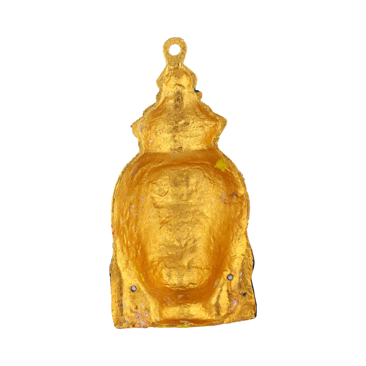 Ammavari Face - 7 x 3.5 Inches | Zinc Vara Lakshmi Face/ Yellow Amman Mugam for Deity/ 120 Gms Approx - Image 4