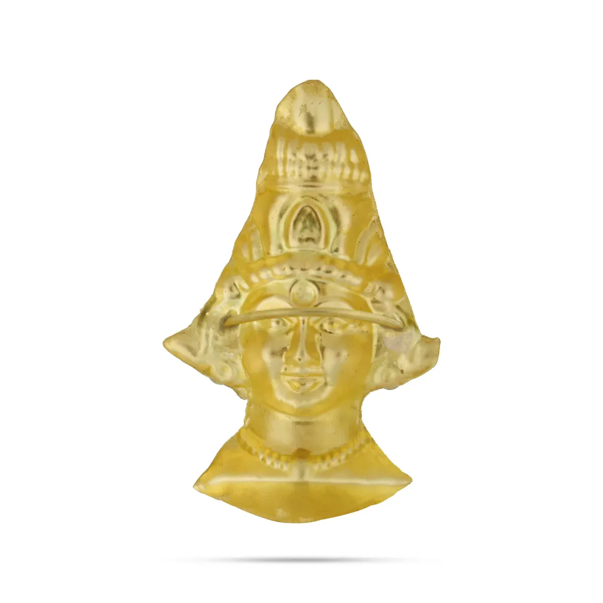 Devi Face - 2.5 x 1.5 Inches | Brass Ammavari Face/ Devi Mukhavata/ Amman Face for Pooja - Image 3