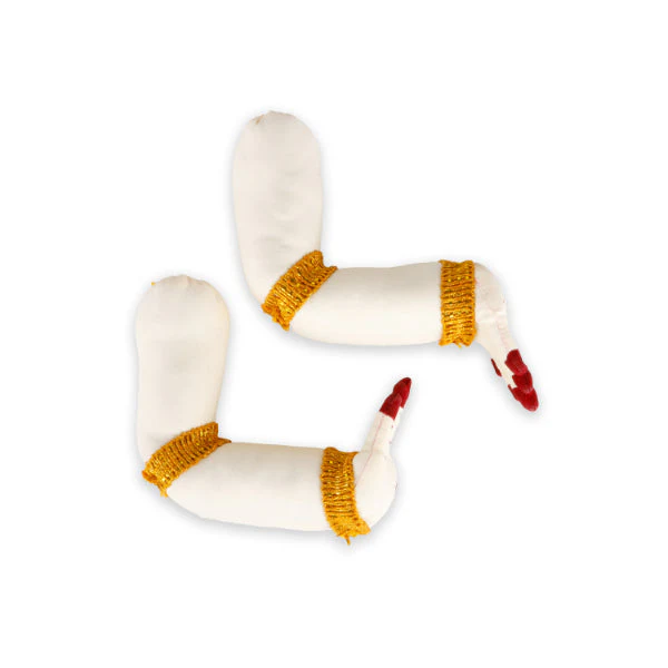 Amman Hands and Legs Set - 13 x 2 Inches | Cloth Hastham Patham/ Cream Colour Laxmi Hand & Leg for Deity - Image 5
