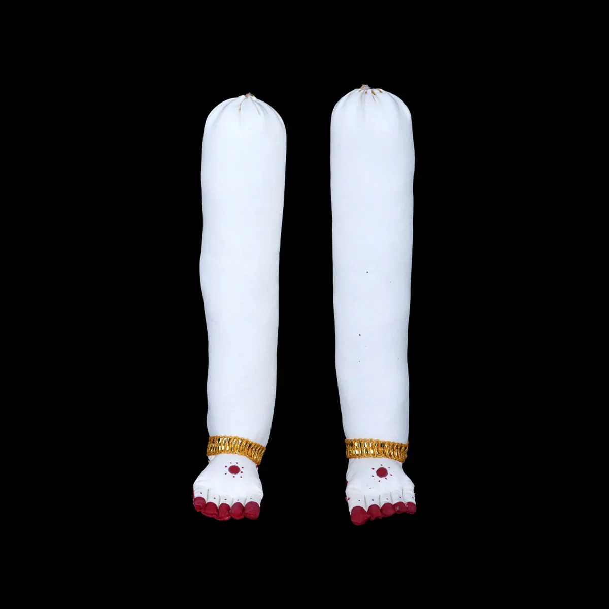Amman Hands & Legs Set - 9 x 1.5 Inches | Cloth Hastham Patham/ Laxmi Hand & Leg for Deity - Image 2