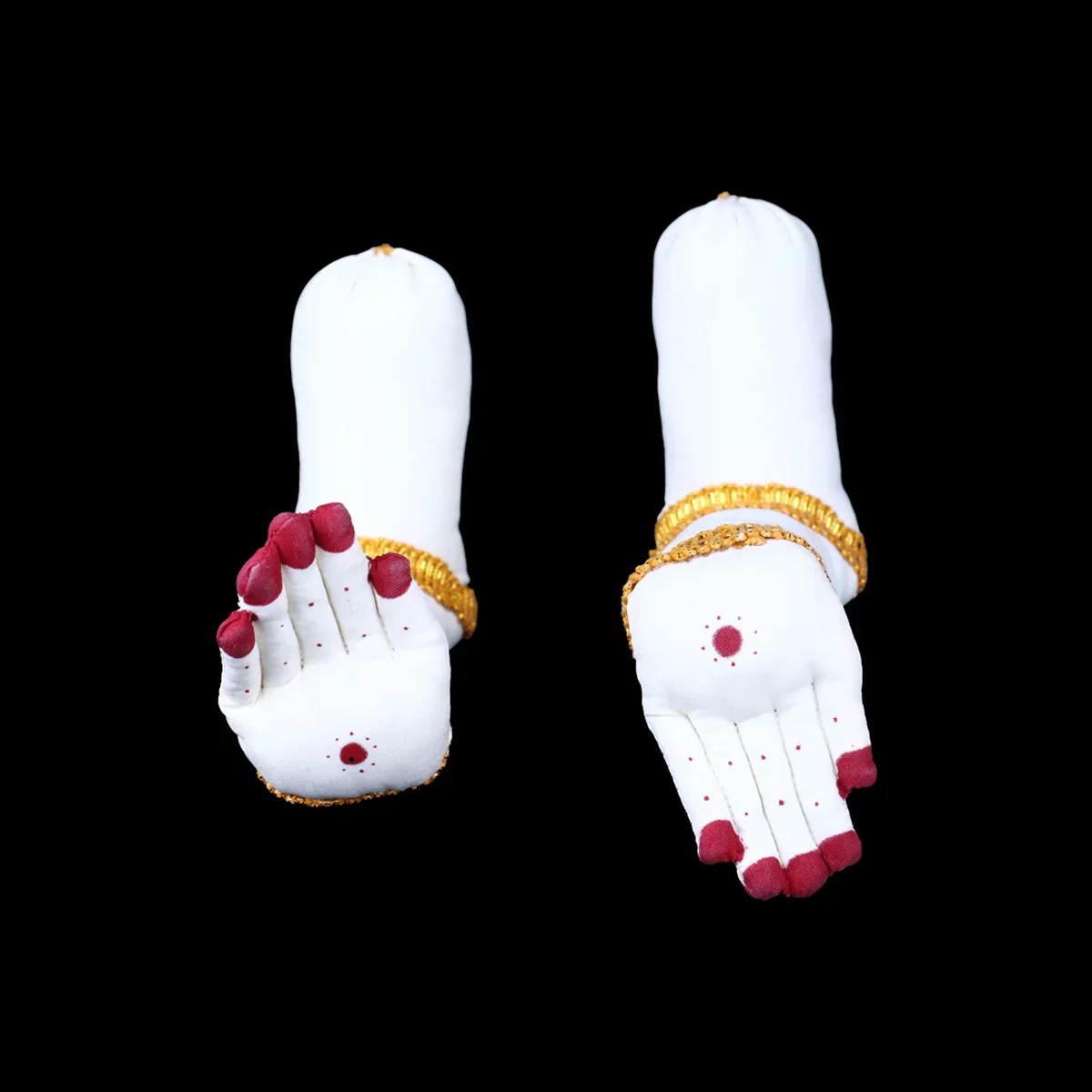 Amman Hands & Legs Set - 9 x 1.5 Inches | Cloth Hastham Patham/ Laxmi Hand & Leg for Deity - Image 4