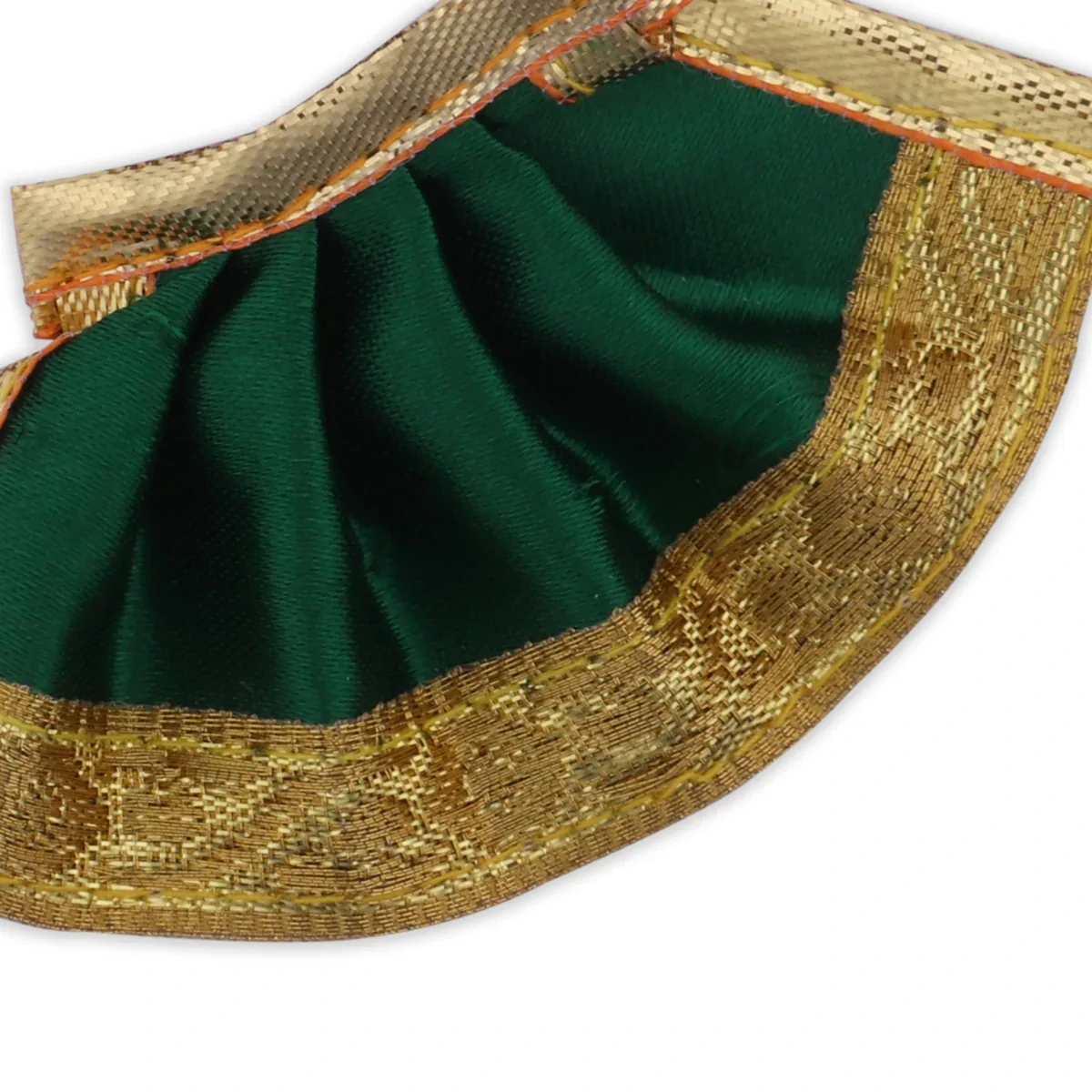 Amman Pavadai - 1.5 Inches | Gold Print Border Mata Dress for Deity/ Assorted Colour - Image 13