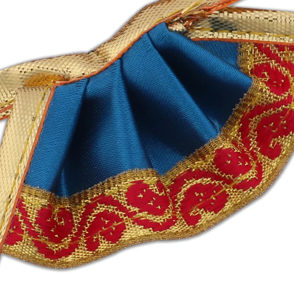 Amman Pavadai - 1.5 Inches | Gold Print Border Mata Dress for Deity/ Assorted Colour - Image 18