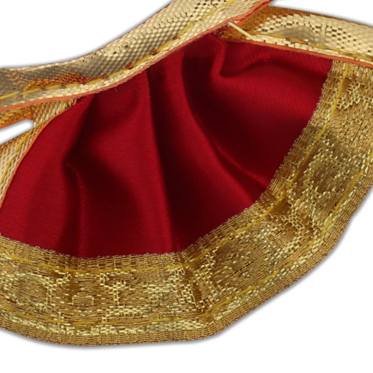 Amman Pavadai - 1.5 Inches | Gold Print Border Mata Dress for Deity/ Assorted Colour - Image 19