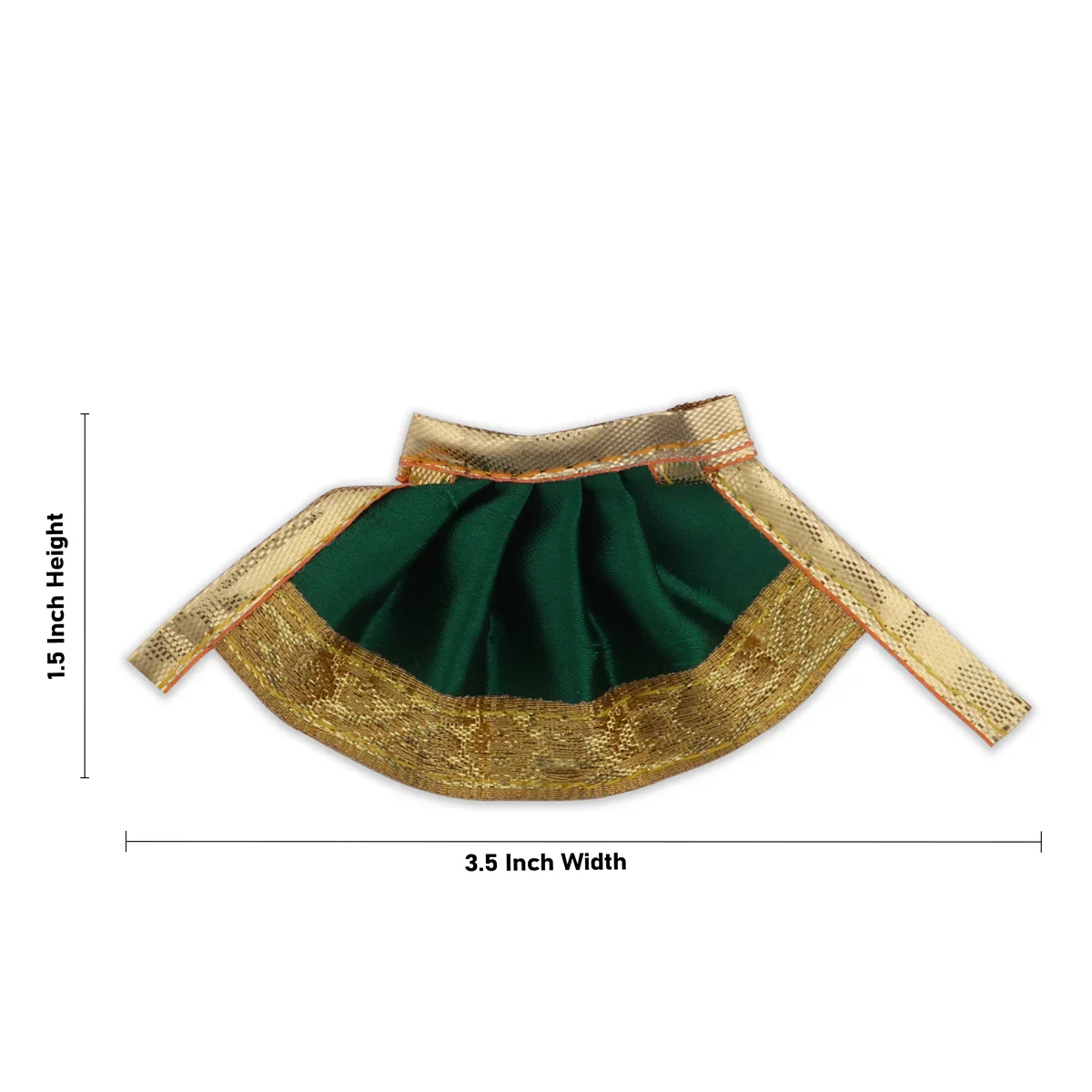 Amman Pavadai - 1.5 Inches | Gold Print Border Mata Dress for Deity/ Assorted Colour - Image 20