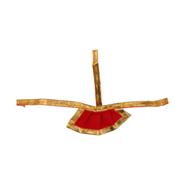 Amman Pavadai- 1.5 Inches | Satin with Jari Border Mata Poshak/ Devi Vastra for Deity/ Assorted Colour - Image 2
