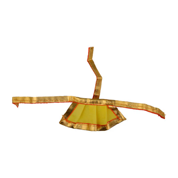 Amman Pavadai- 1.5 Inches | Satin with Jari Border Mata Poshak/ Devi Vastra for Deity/ Assorted Colour - Image 4