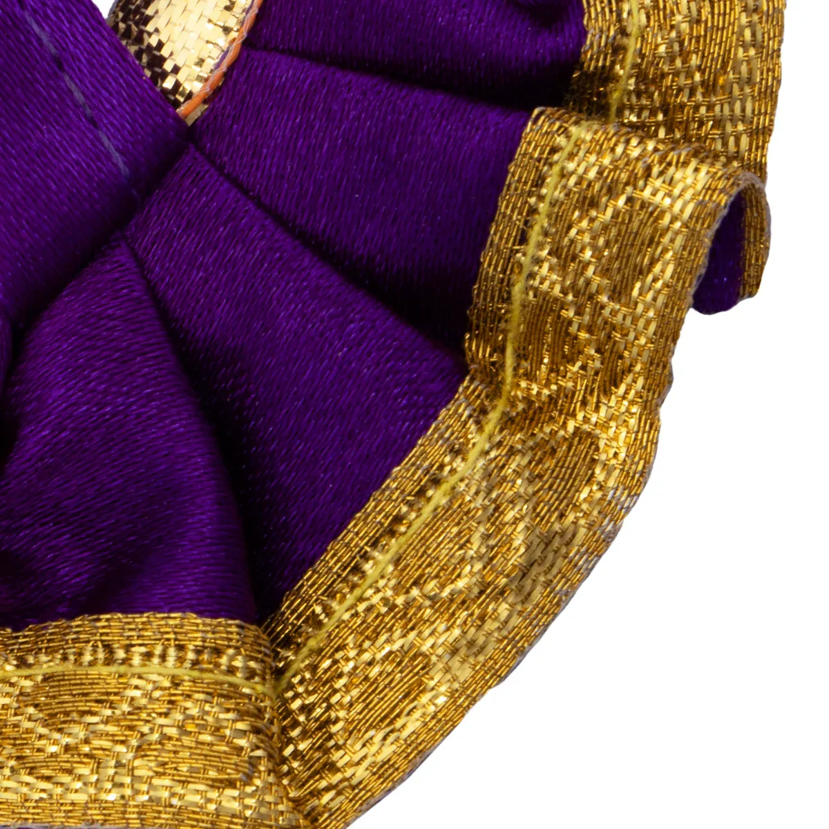 Amman Pavadai - 1 Inch | Gold Print Border Mata Dress for Deity/ Assorted Colour - Image 5