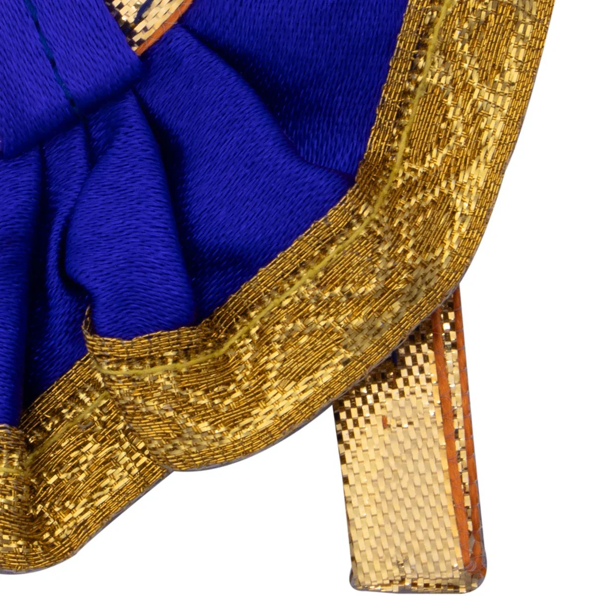 Amman Pavadai - 1 Inch | Gold Print Border Mata Dress for Deity/ Assorted Colour - Image 6