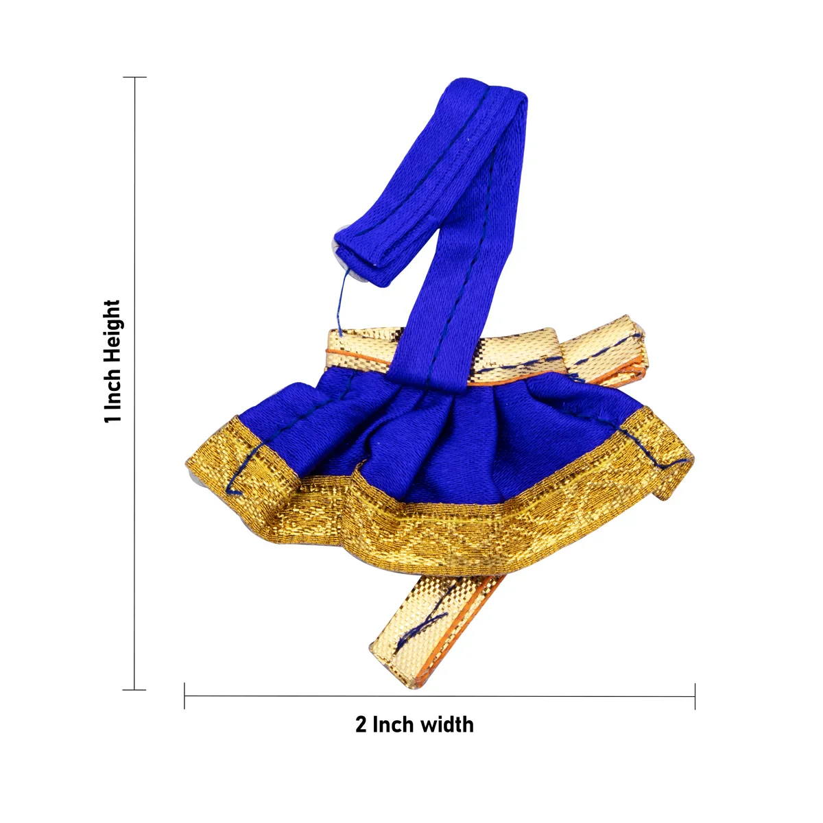 Amman Pavadai - 1 Inch | Gold Print Border Mata Dress for Deity/ Assorted Colour - Image 8