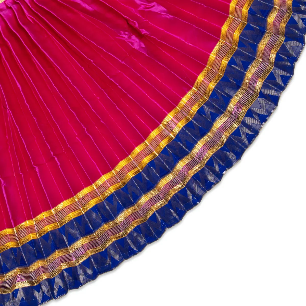 Amman Pavadai - 24 Inches | Jari Border Lehenga Patka/ Devi Dress for Deity - Image 14