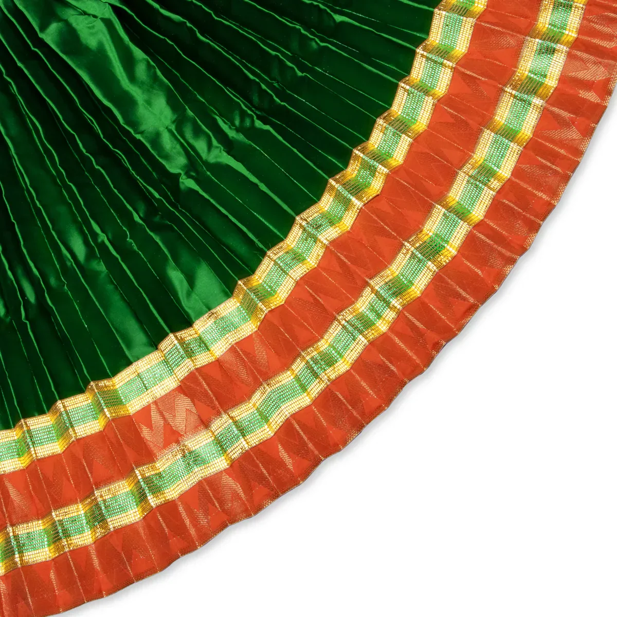Amman Pavadai - 24 Inches | Jari Border Lehenga Patka/ Devi Dress for Deity - Image 15
