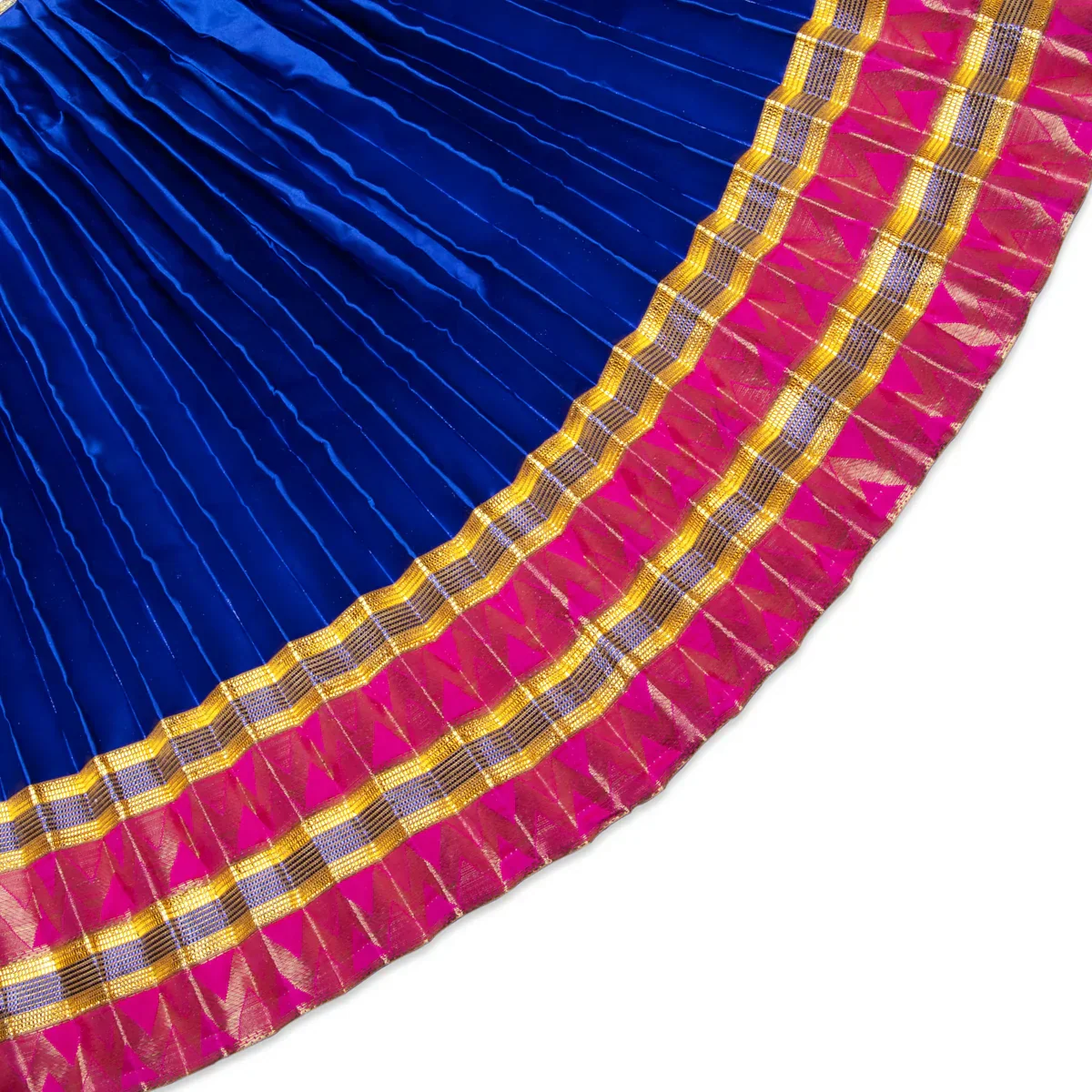 Amman Pavadai - 24 Inches | Jari Border Lehenga Patka/ Devi Dress for Deity - Image 16