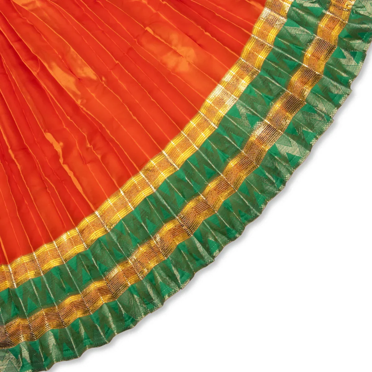 Amman Pavadai - 24 Inches | Jari Border Lehenga Patka/ Devi Dress for Deity - Image 18
