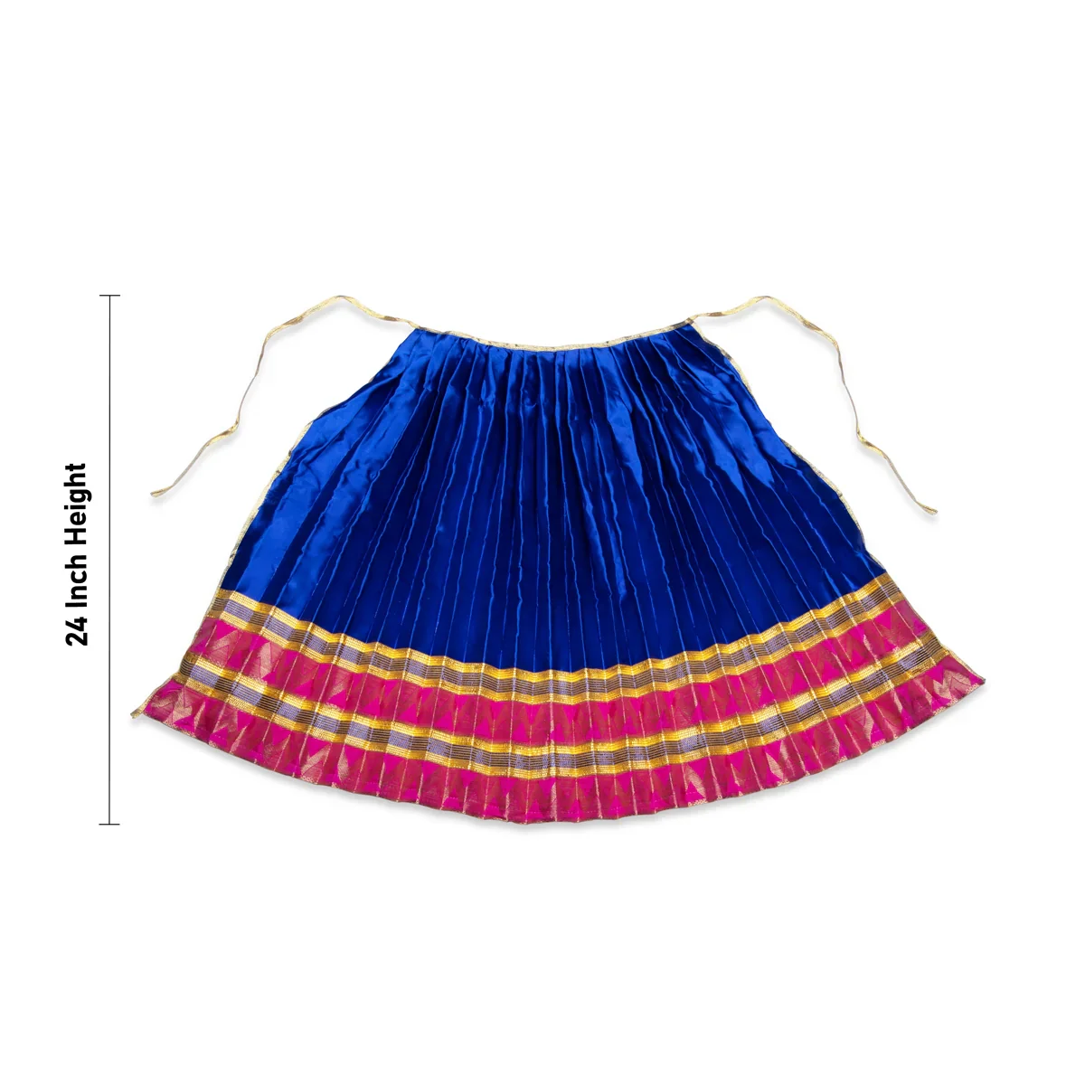 Amman Pavadai - 24 Inches | Jari Border Lehenga Patka/ Devi Dress for Deity - Image 24
