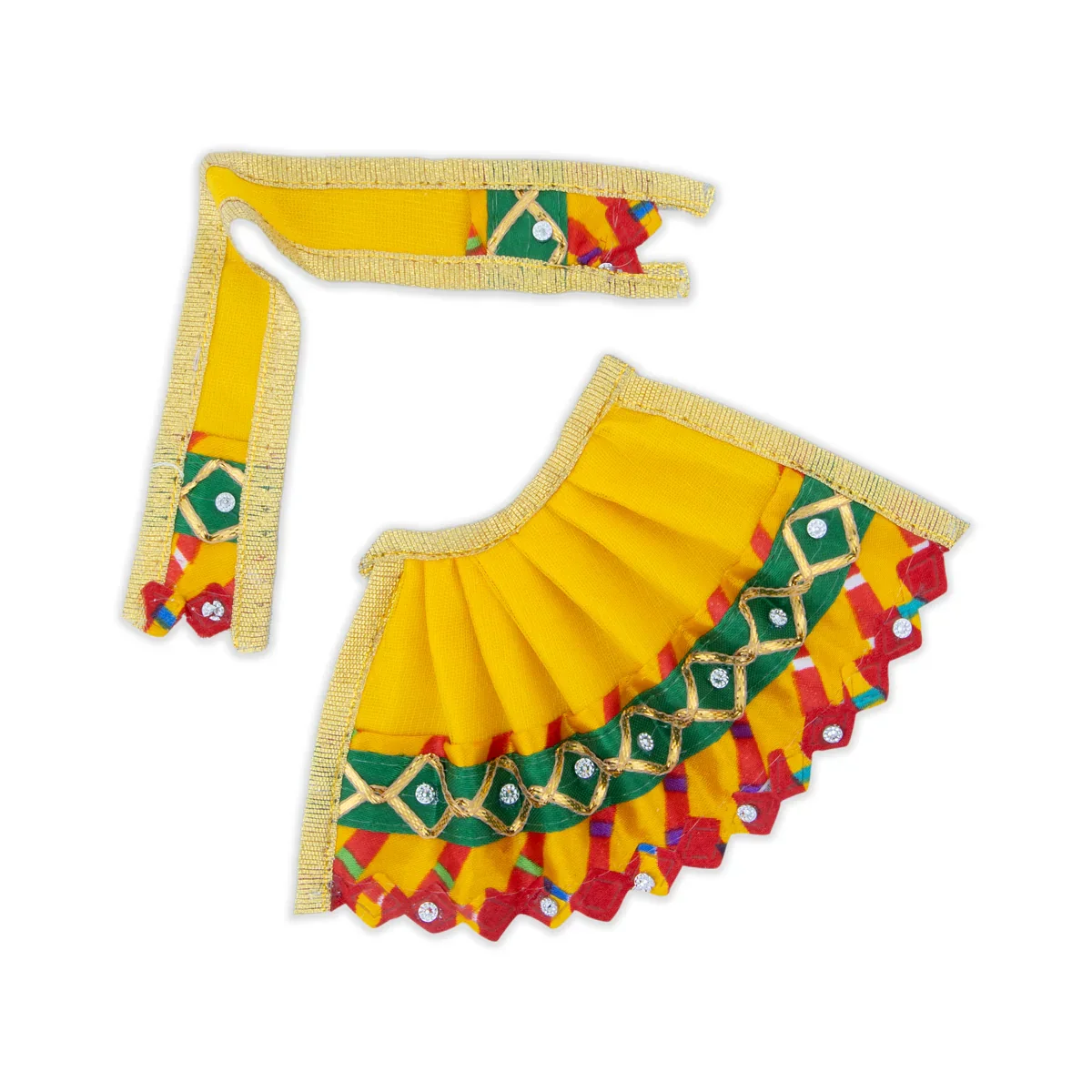 Amman Pavadai - 3 Inches | Devi Dress/ Mata Dress for Deity - Image 11