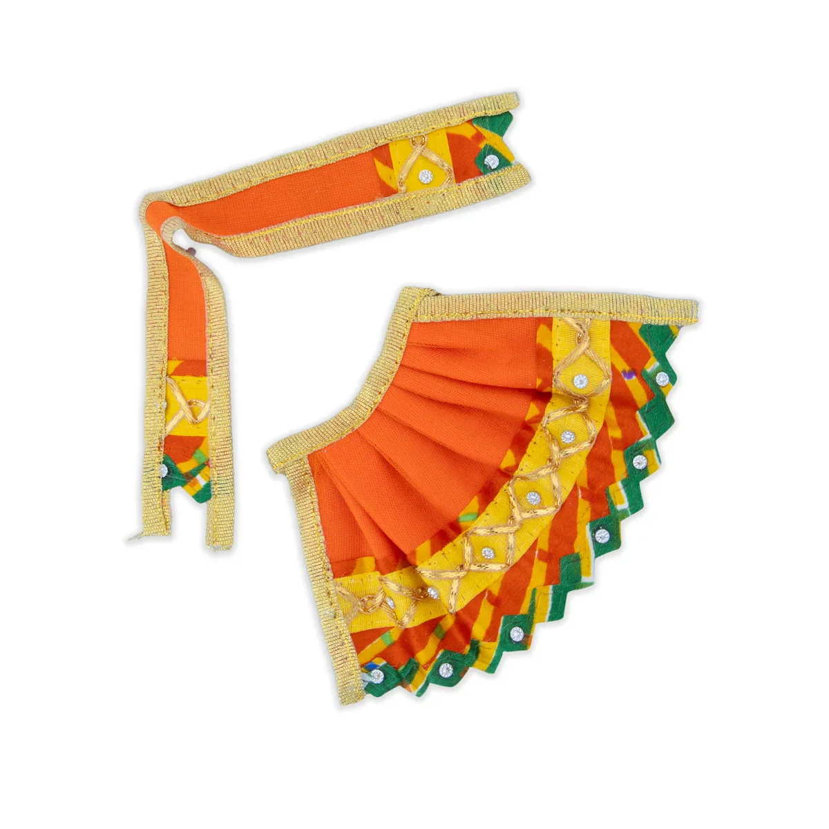 Amman Pavadai - 3 Inches | Devi Dress/ Mata Dress for Deity - Image 14