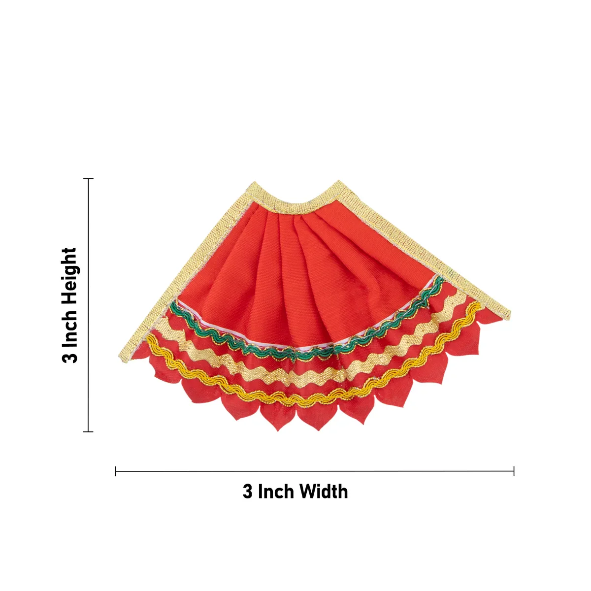 Amman Pavadai - 3 Inches | Devi Dress/ Mata Dress for Deity - Image 4