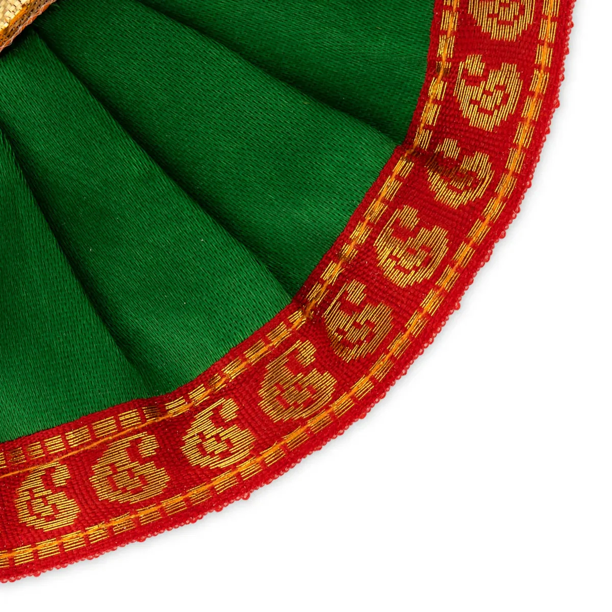 Amman Pavadai - 3 x 6 Inches | Satin Devi Vastra/ Mata Dress/ Jari Border Mata Poshak for Deity/Assorted Colour - Image 3