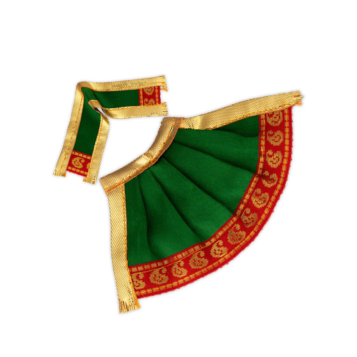 Amman Pavadai - 3 x 6 Inches | Satin Devi Vastra/ Mata Dress/ Jari Border Mata Poshak for Deity/Assorted Colour - Image 5