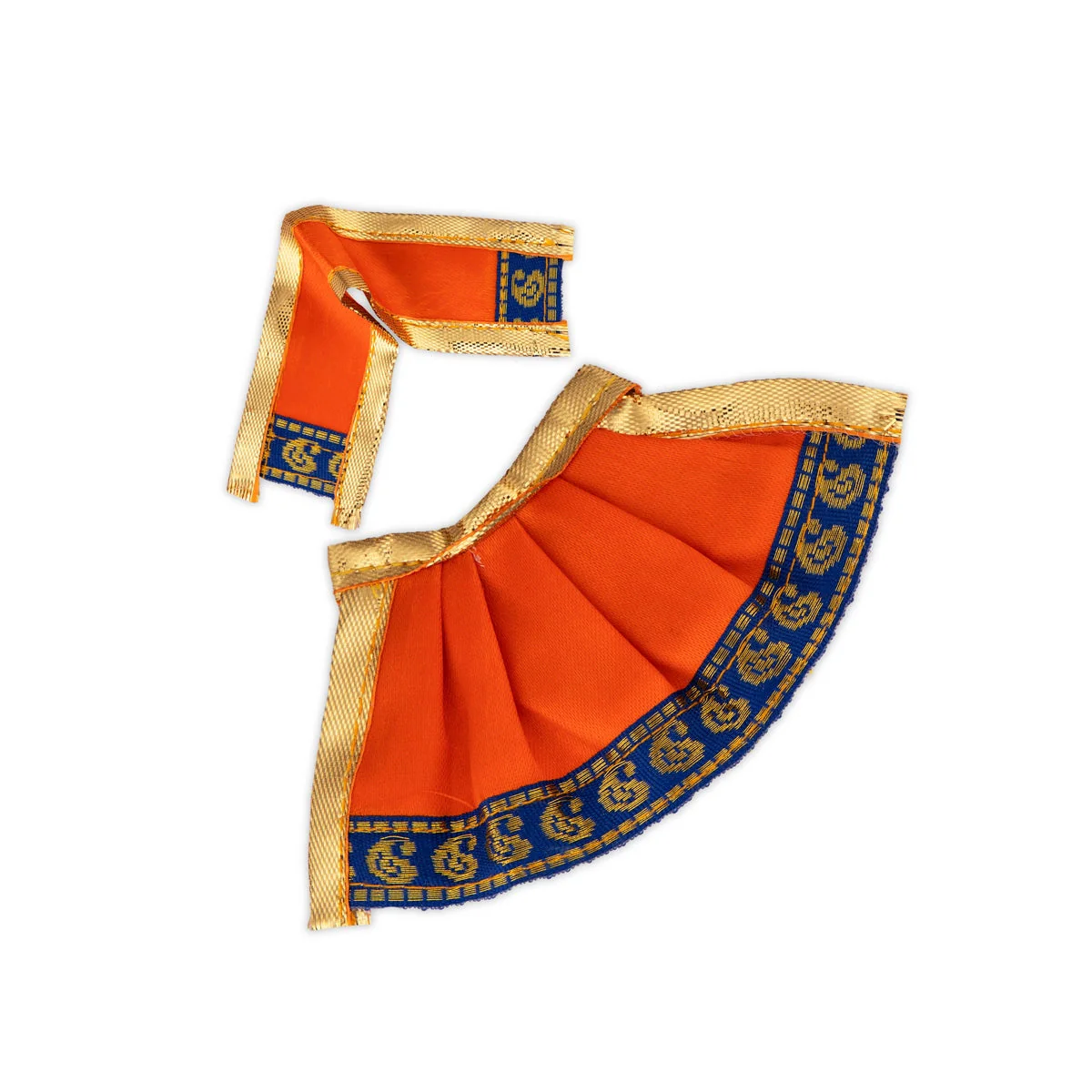 Amman Pavadai - 3 x 6 Inches | Satin Devi Vastra/ Mata Dress/ Jari Border Mata Poshak for Deity/Assorted Colour - Image 7