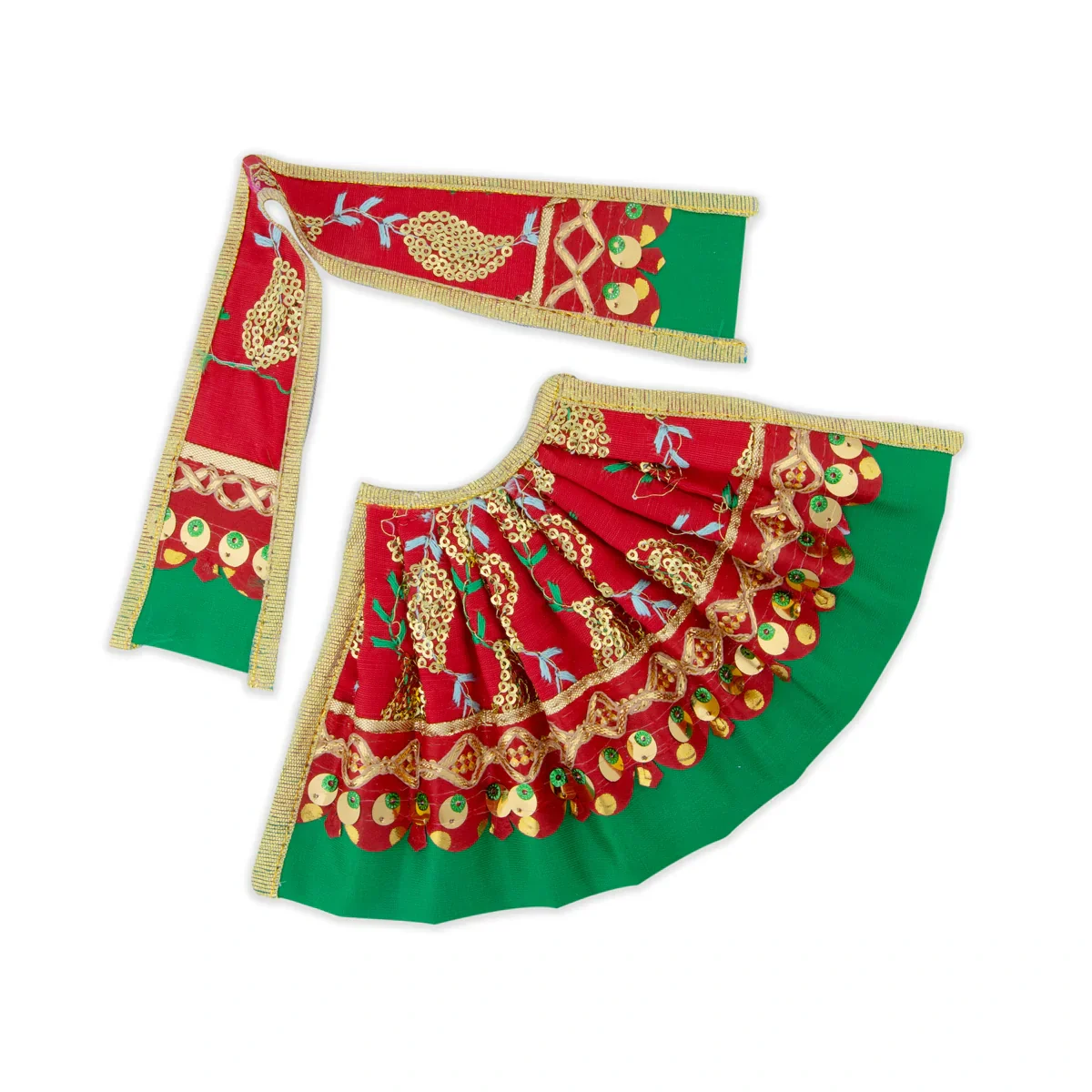 Amman Pavadai - 4 Inches | Devi Dress/ Mata Dress for Deity - Image 10