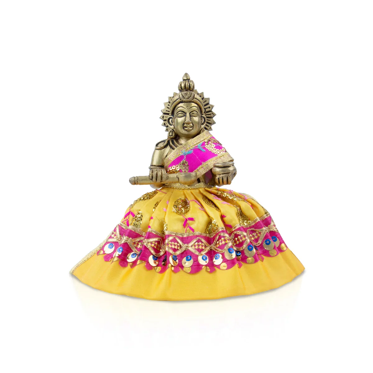 Amman Pavadai - 4 Inches | Devi Dress/ Mata Dress for Deity - Image 2
