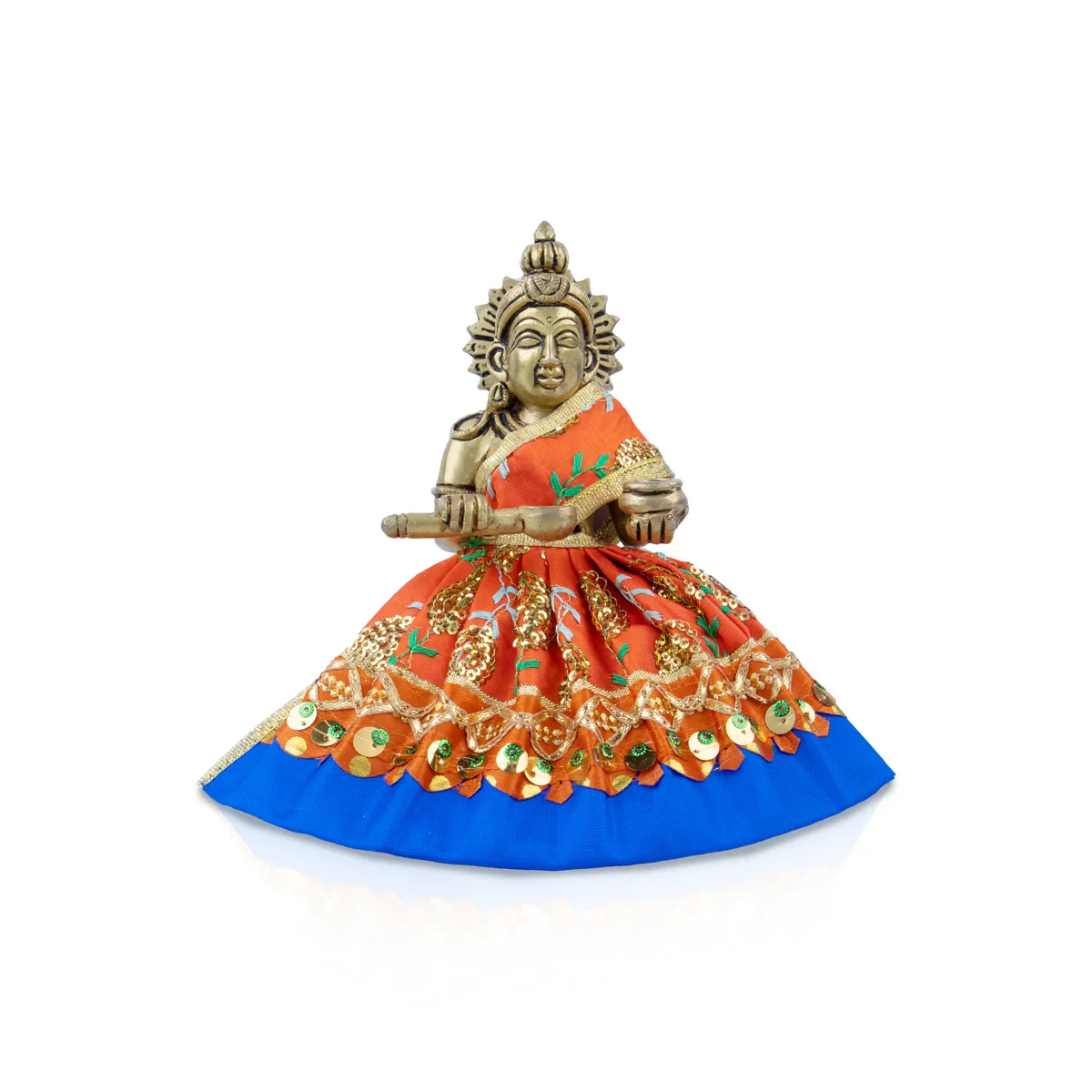 Amman Pavadai - 4 Inches | Devi Dress/ Mata Dress for Deity - Image 3