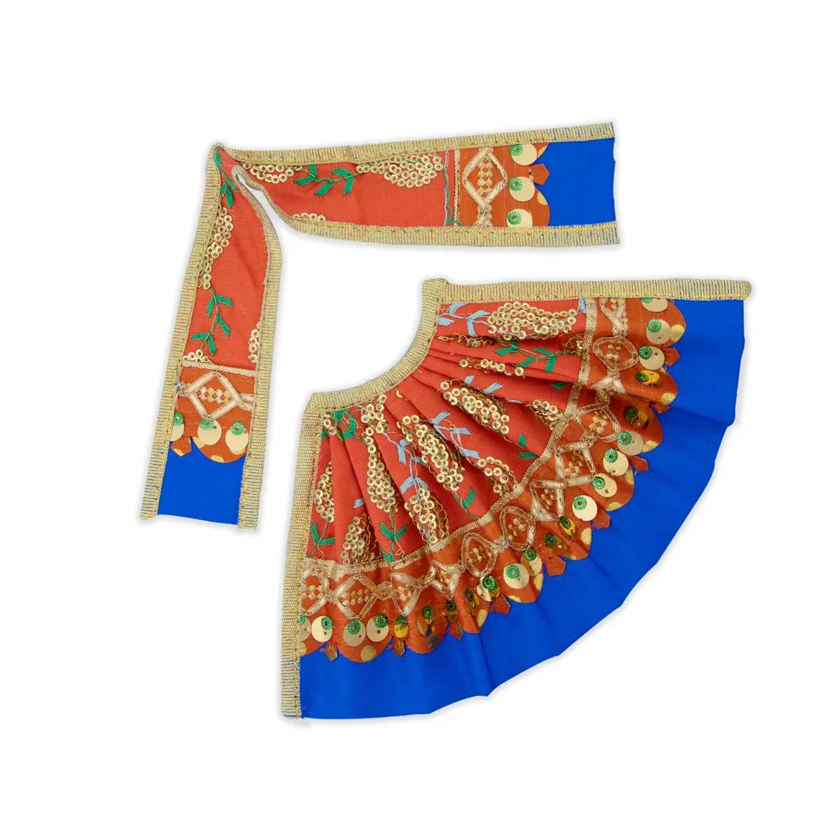 Amman Pavadai - 4 Inches | Devi Dress/ Mata Dress for Deity - Image 7