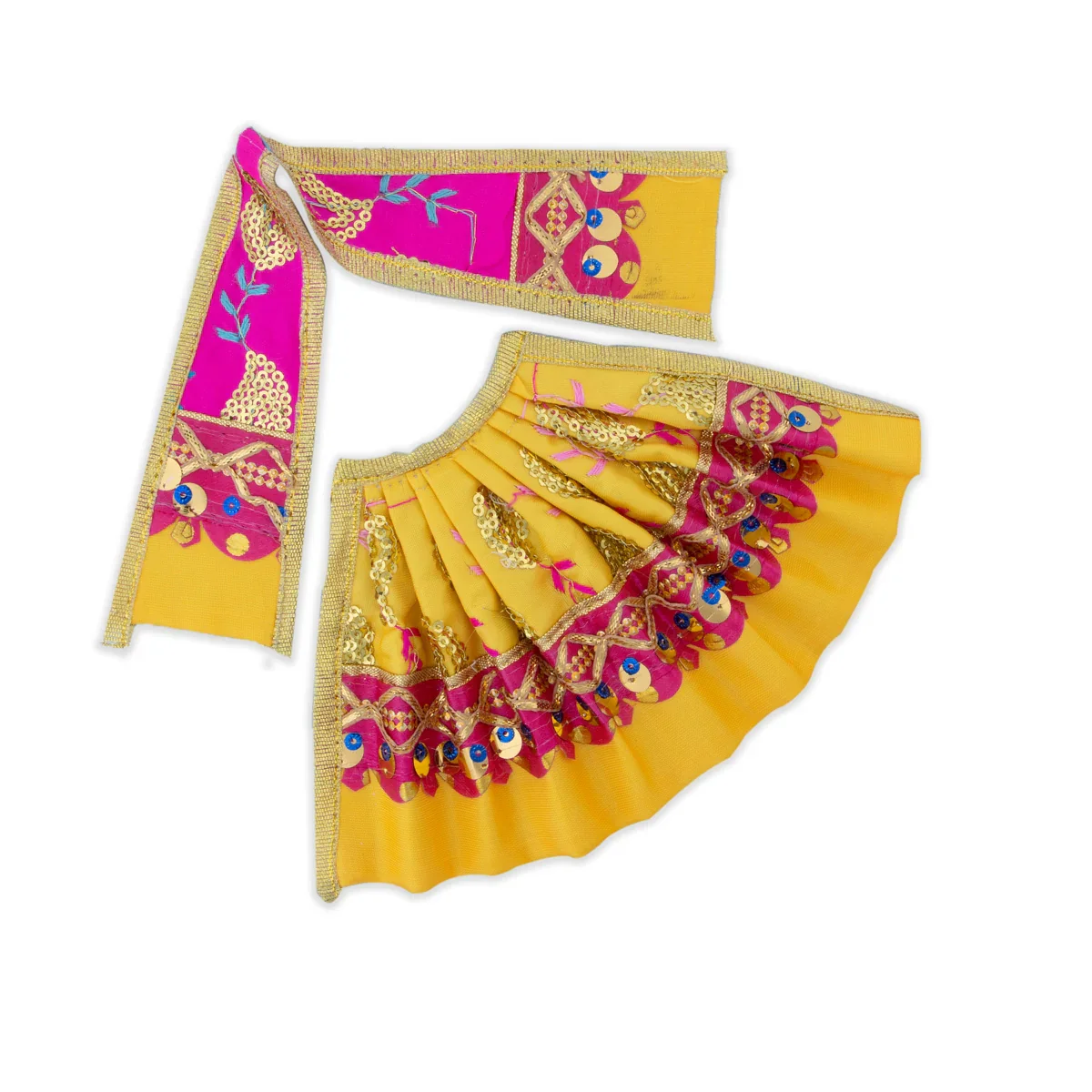 Amman Pavadai - 4 Inches | Devi Dress/ Mata Dress for Deity - Image 8