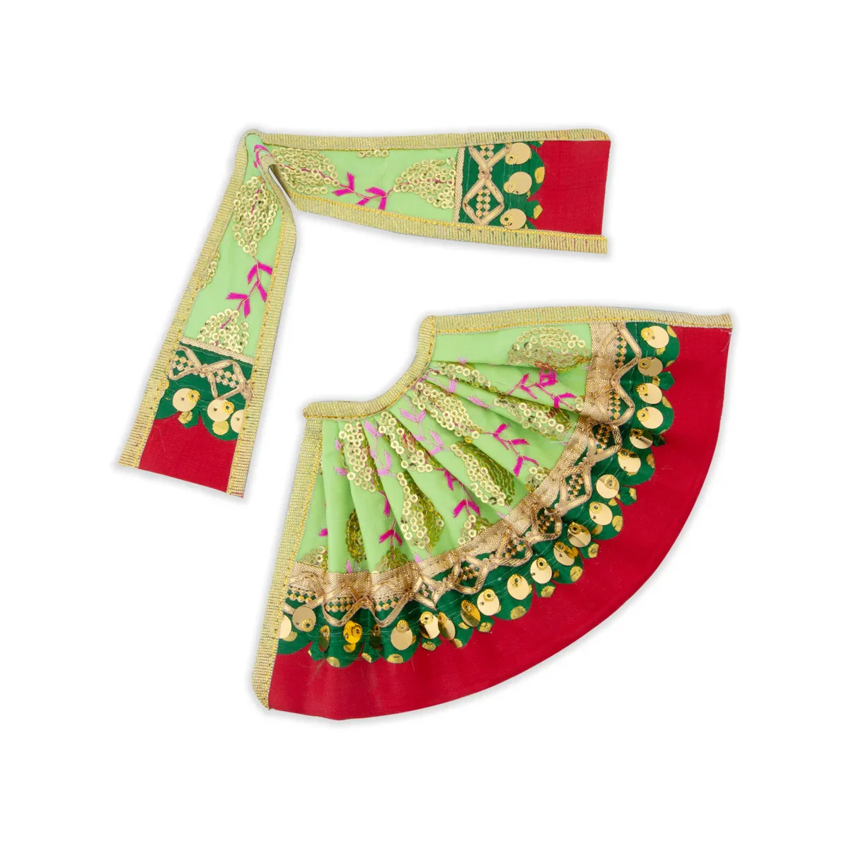 Amman Pavadai - 4 Inches | Devi Dress/ Mata Dress for Deity - Image 9