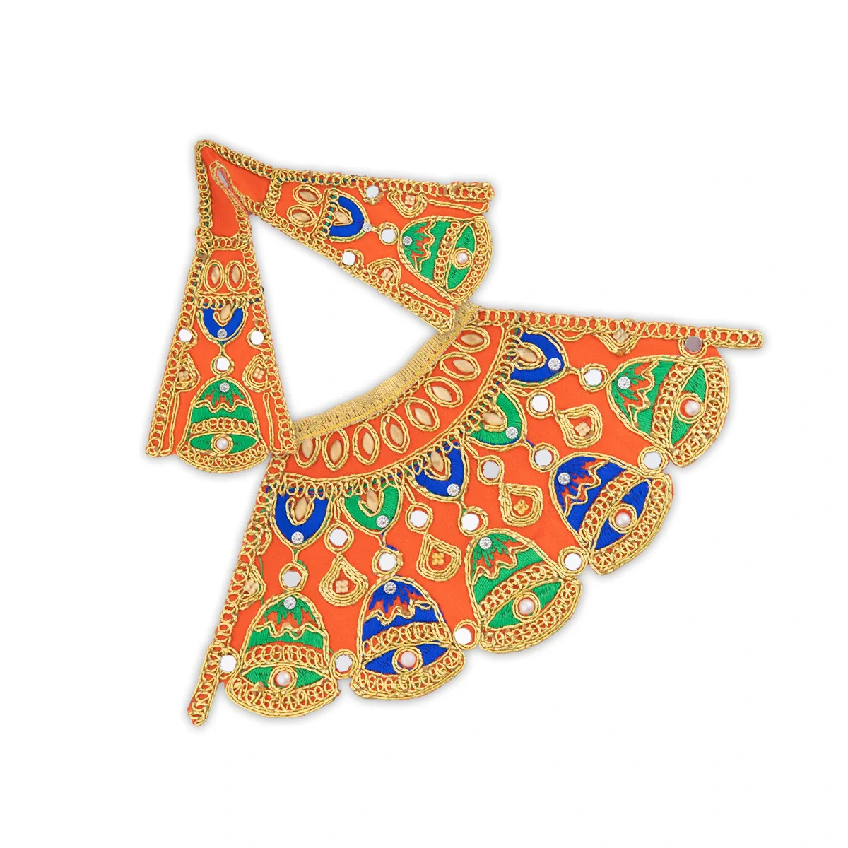 Amman Pavadai - 4 x 8 Inches | Mata Rani Poshak/ Devi Vastra for Deity - Image 2