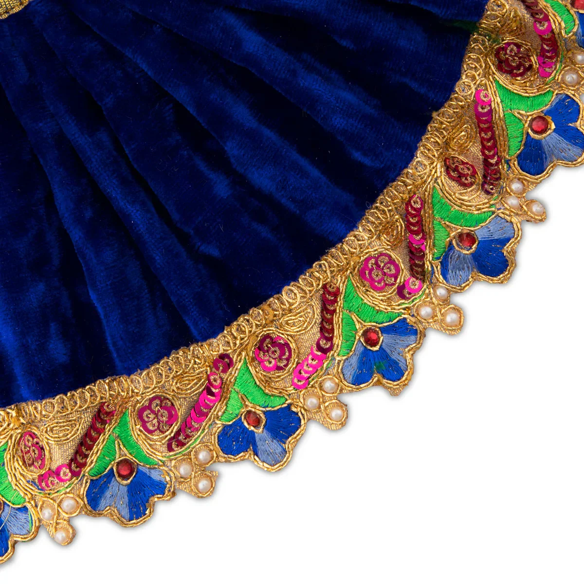 Amman Pavadai - 5 Inches | Velvet Devi Dress/ Mata Dress for Deity - Image 8