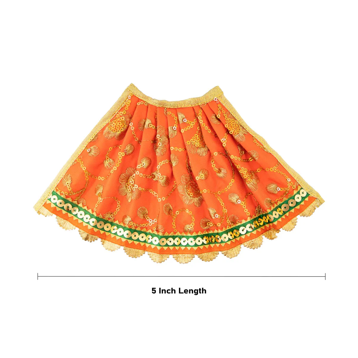 Amman Pavadai - 5 Inches | Mata Dress/ Devi Vastra/ Mata Poshak for Deity - Image 3