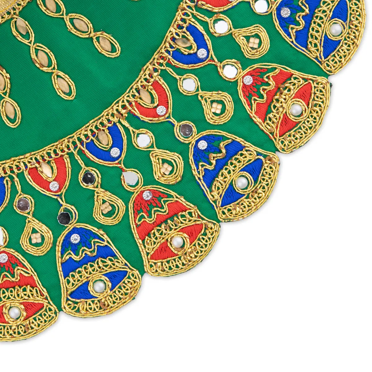 Amman Pavadai - 5 X 10 Inches | Satin Mata Rani Poshak/ Jari Border Devi Dress for Deity Decor - Image 6