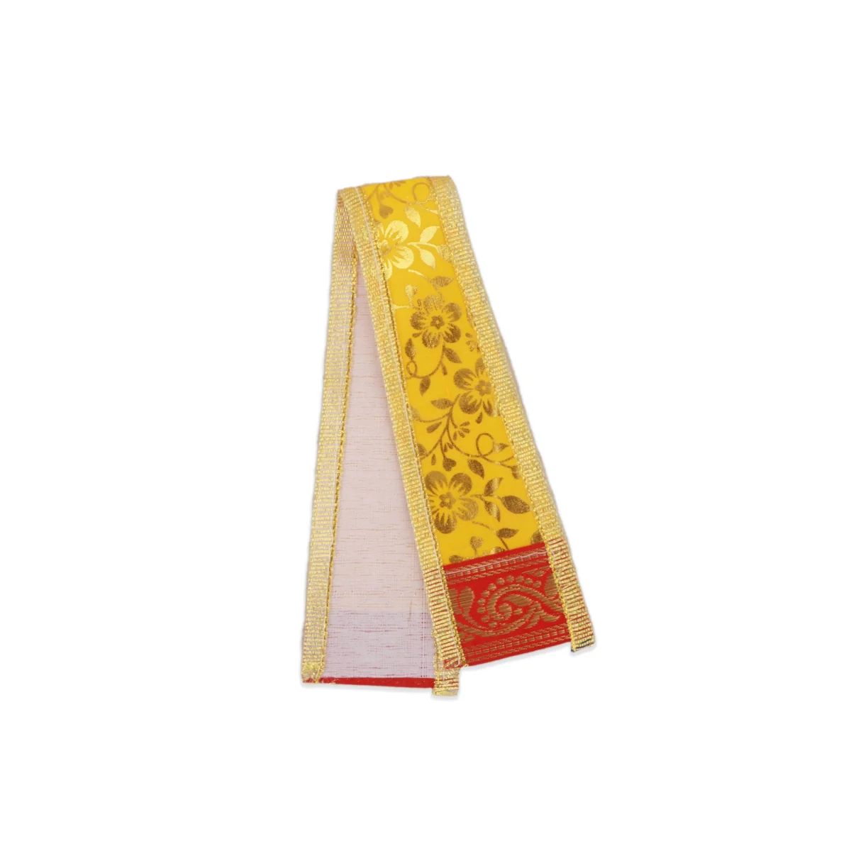 Devi Dress - 6 Inches | Satin Amman Pavadai/ Mata Dress for Deity/ Assorted Colour and Design - Image 4