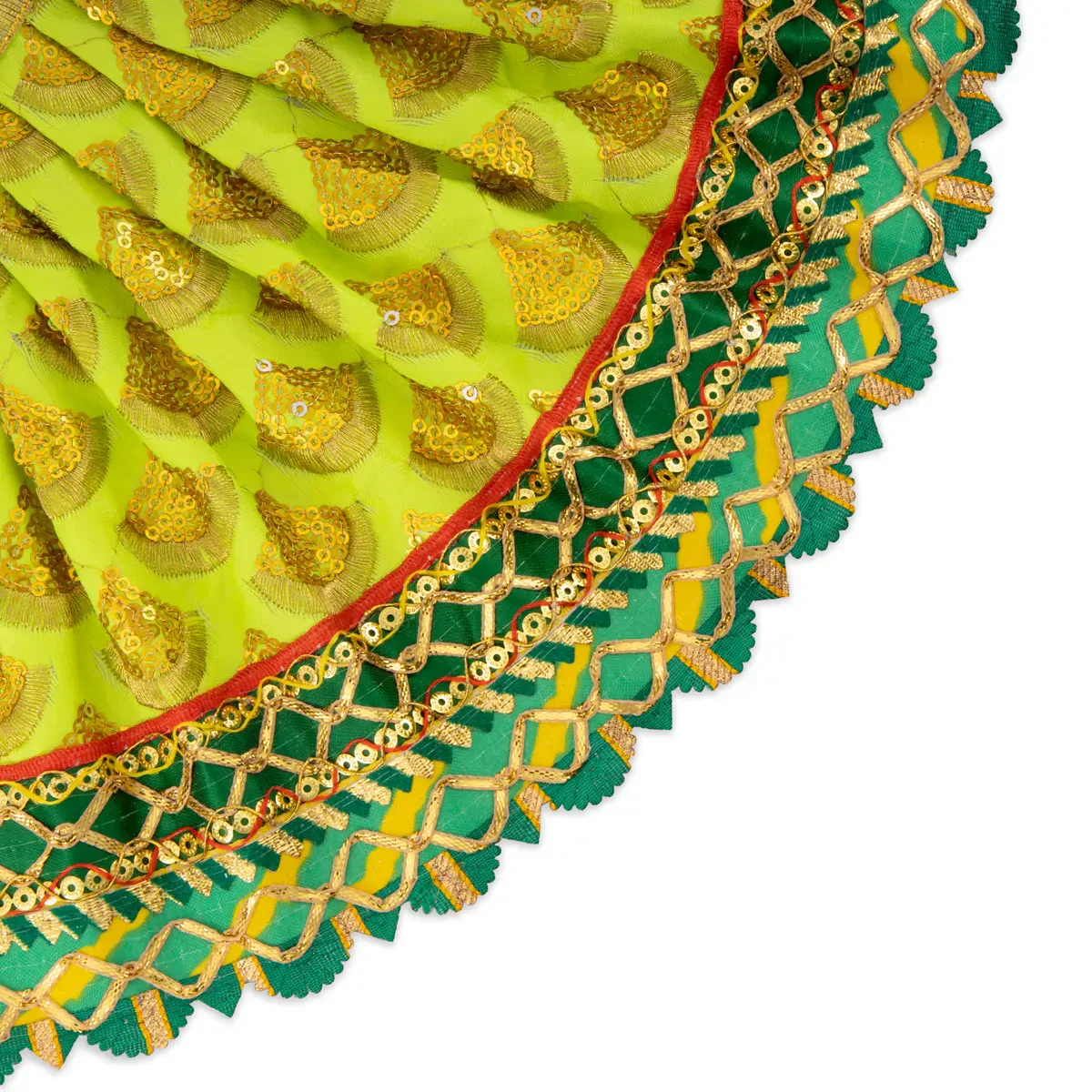 Amman Pavadai - 7 x 12 Inches | Mata Dress/ Devi Dress for Deity - Image 10