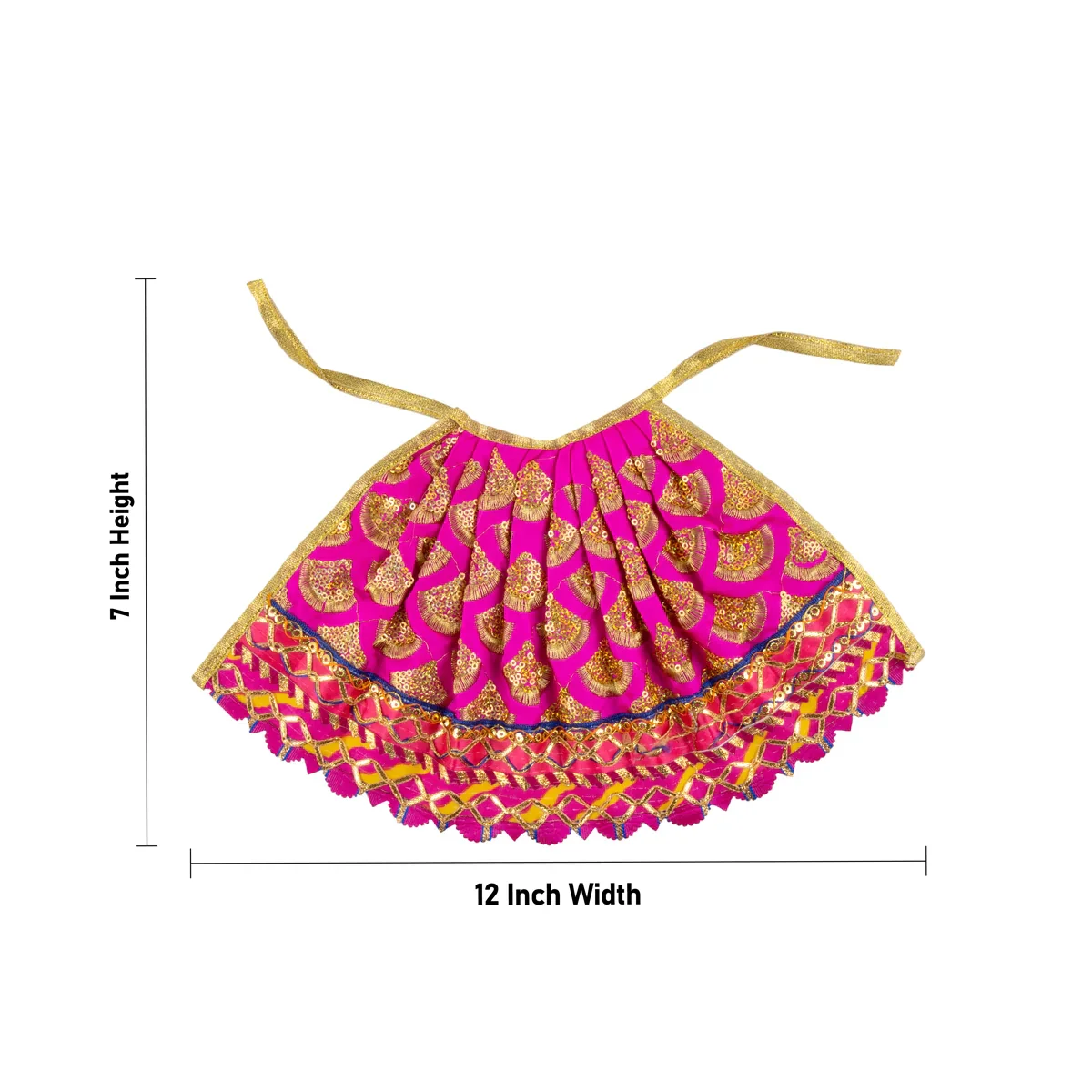 Amman Pavadai - 7 x 12 Inches | Mata Dress/ Devi Dress for Deity - Image 14
