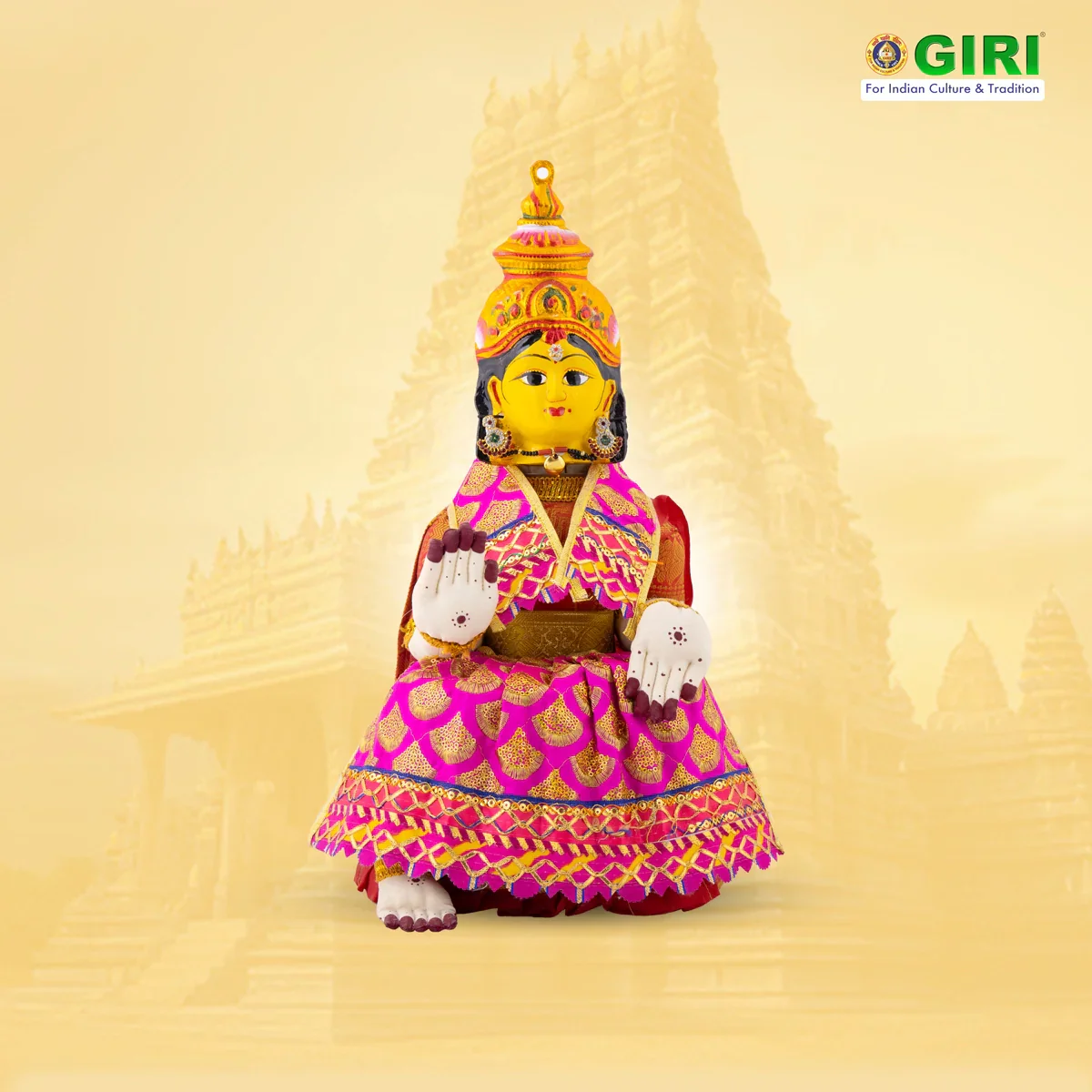 Amman Pavadai - 7 x 12 Inches | Mata Dress/ Devi Dress for Deity - Image 19