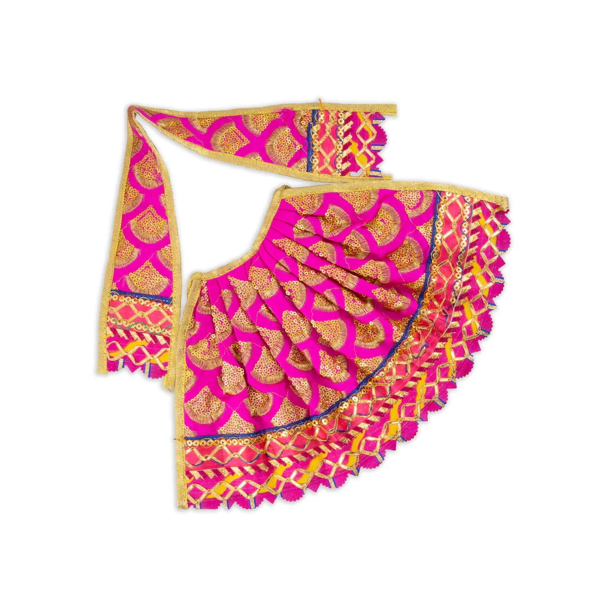 Amman Pavadai - 7 x 12 Inches | Mata Dress/ Devi Dress for Deity - Image 3
