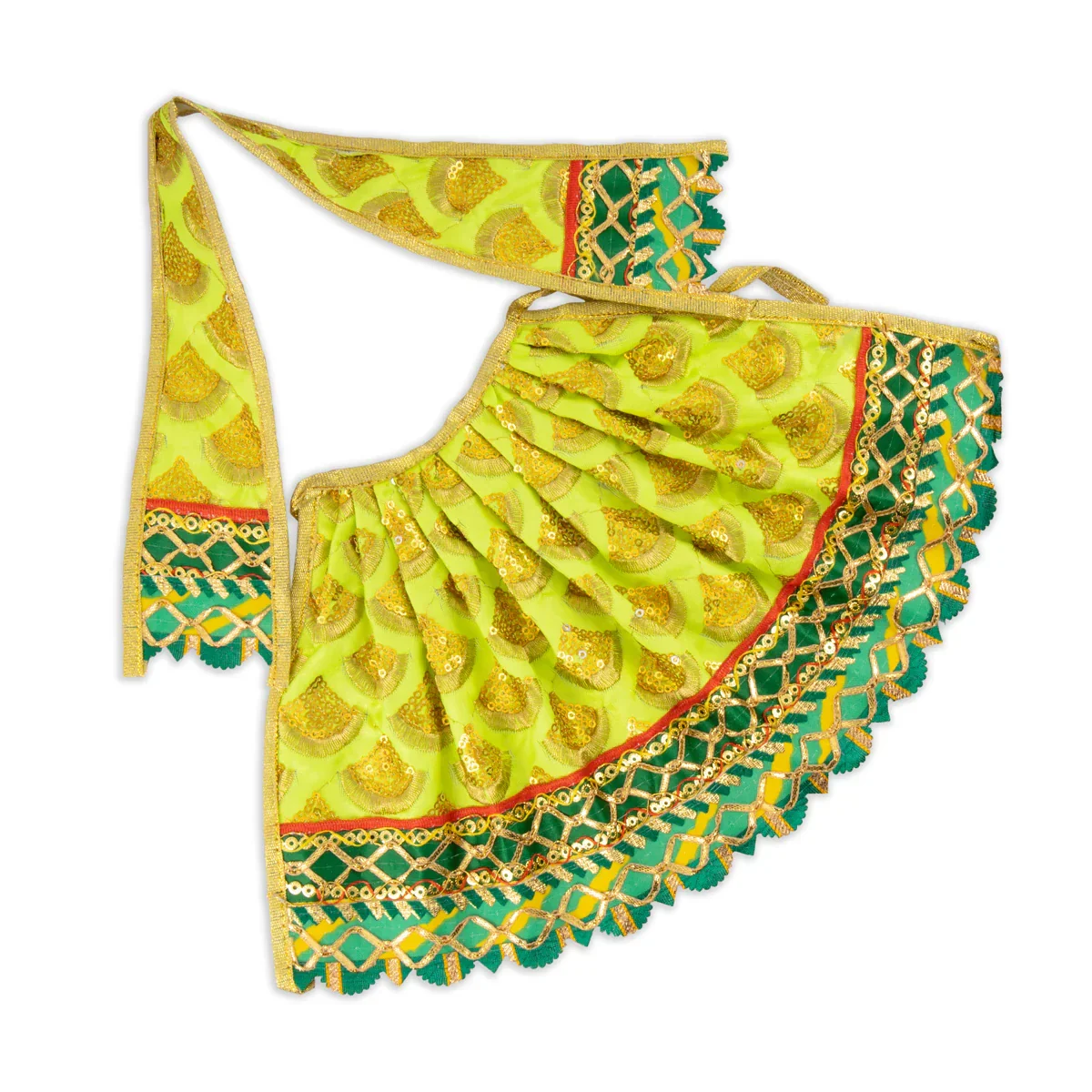 Amman Pavadai - 7 x 12 Inches | Mata Dress/ Devi Dress for Deity - Image 4